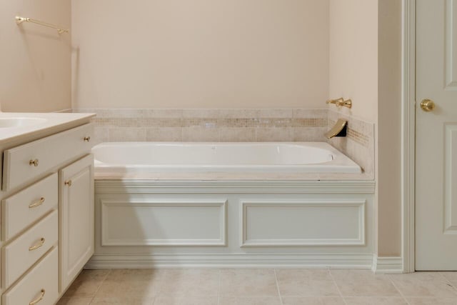 8660 Oakland Hills Cir, Portage, MI 49024 - full bath with a bath, tile patterned flooring, and vanity