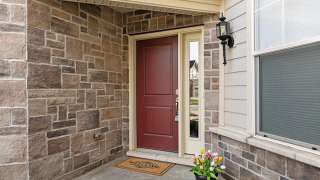 3100 Millbury Ln, Ann Arbor, MI 48105 - entrance to property with stone siding