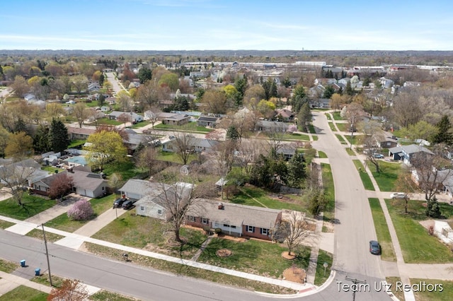 aerial view featuring a residential view