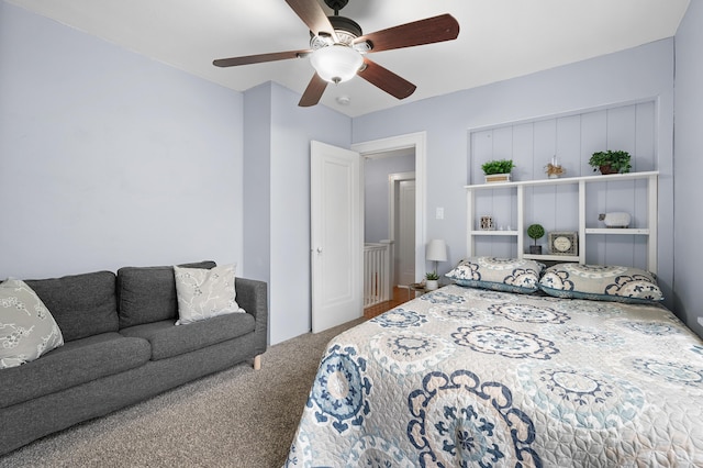 1021 Roseland Ave, Kalamazoo, MI 49001 - carpeted bedroom featuring ceiling fan