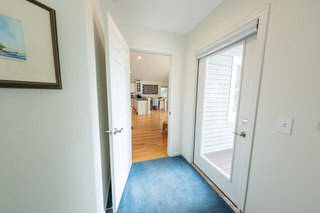 14 N Lighthouse Dr, Mears, MI 49436 - entryway featuring a wealth of natural light and light carpet