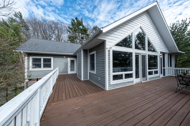 14 N Lighthouse Dr, Mears, MI 49436 - view of wooden terrace