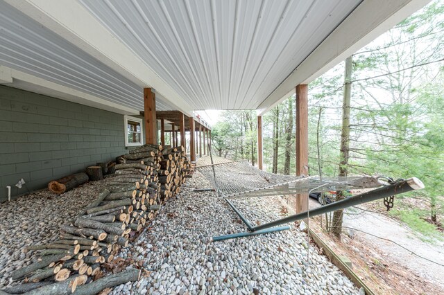 14 N Lighthouse Dr, Mears, MI 49436 - view of patio featuring covered porch