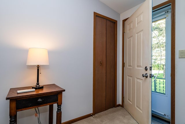 3715 Glen Haven Rd, Saint Joseph, MI 49085 - entrance foyer featuring light carpet and baseboards