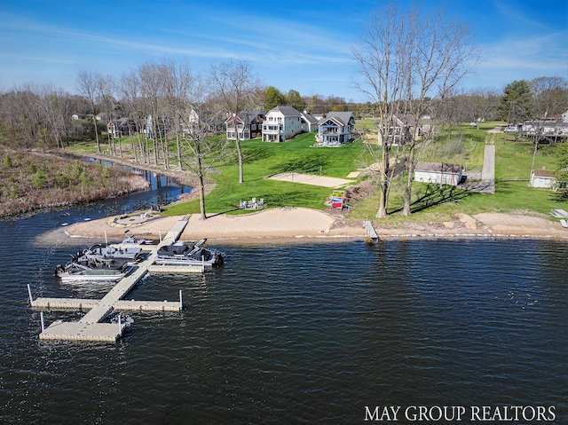 13460 Cottage View Ct, Gowen, MI 49326 - dock area featuring a water view