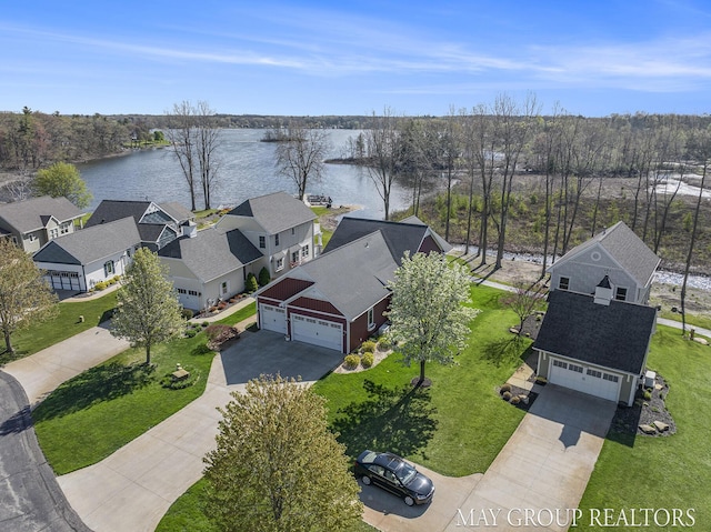 13460 Cottage View Ct, Gowen, MI 49326 - aerial view of residential area featuring a nearby body of water