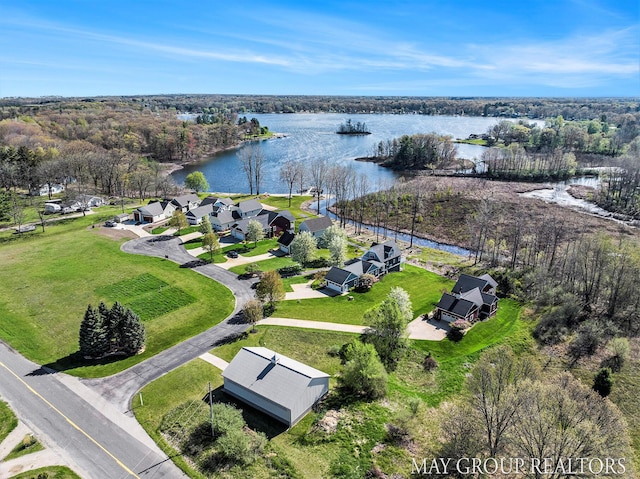 13460 Cottage View Ct, Gowen, MI 49326 - aerial perspective of suburban area featuring a nearby body of water