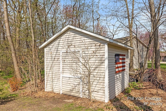 view of shed
