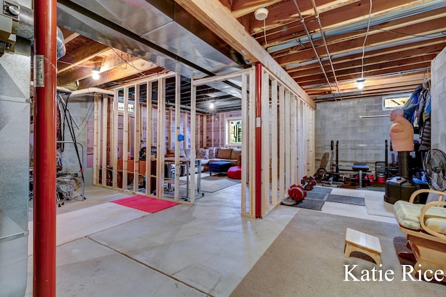 view of basement