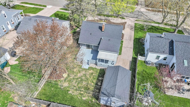aerial view featuring a residential view