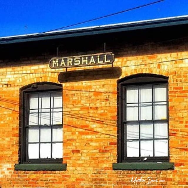 602 N Kalamazoo Ave, Marshall, MI 49068 - view of side of home with brick siding