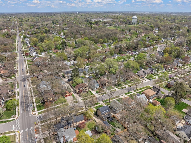 bird's eye view featuring a residential view