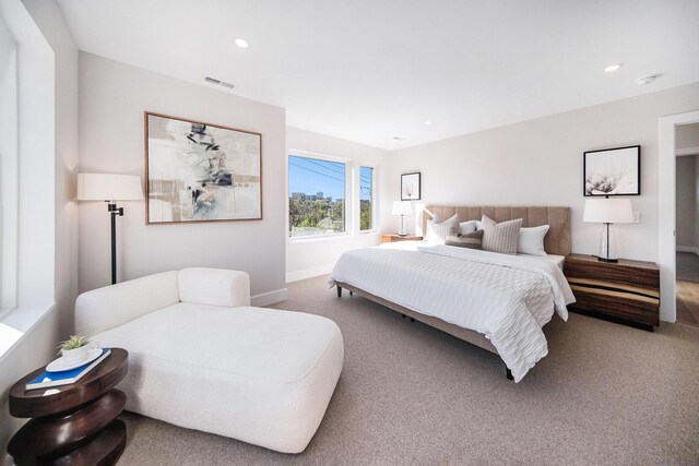 205 Sunset Rd, Ann Arbor, MI 48103 - carpeted bedroom featuring recessed lighting, baseboards, and visible vents