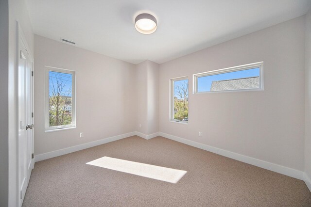 205 Sunset Rd, Ann Arbor, MI 48103 - spare room with light colored carpet, baseboards, visible vents, and a wealth of natural light