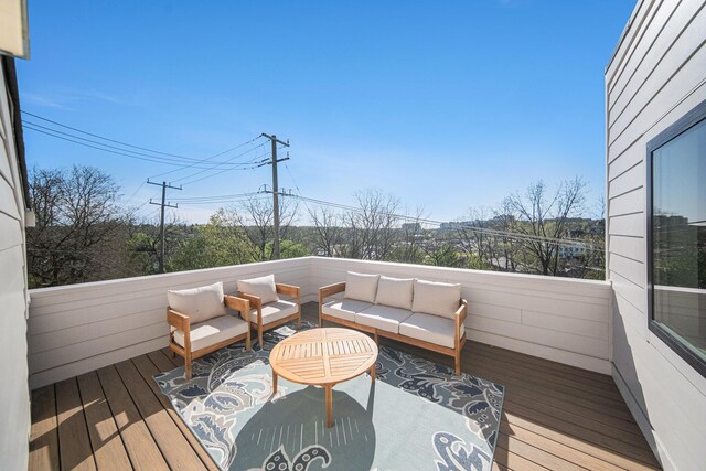 205 Sunset Rd, Ann Arbor, MI 48103 - wooden terrace with an outdoor hangout area