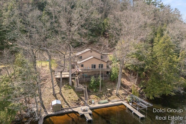 4600 S Teal Ln, Newaygo, MI 49337 - drone / aerial view with a water view