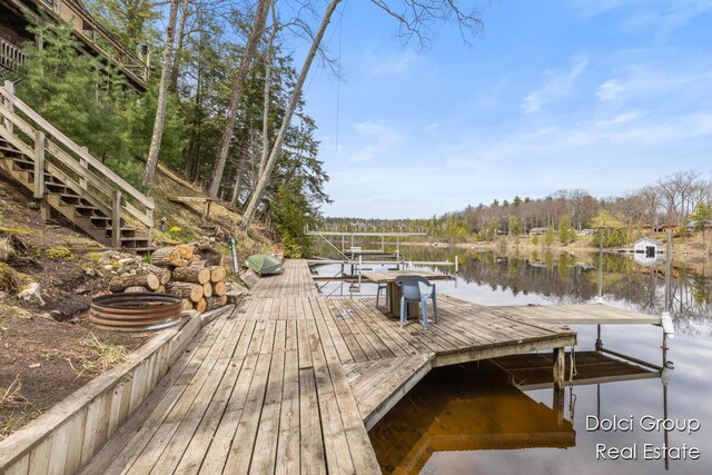 4600 S Teal Ln, Newaygo, MI 49337 - view of dock with a water view