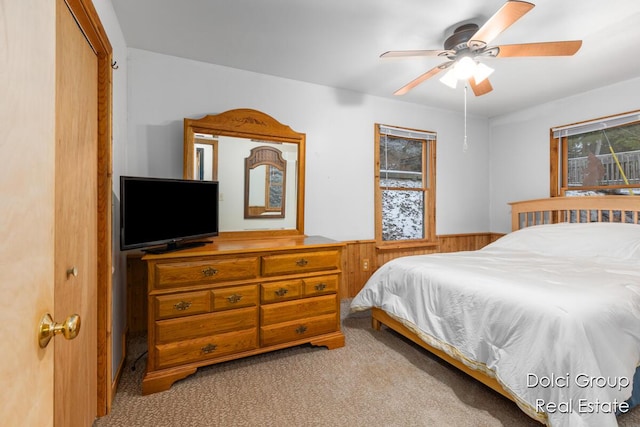 4600 S Teal Ln, Newaygo, MI 49337 - bedroom featuring carpet flooring and a ceiling fan