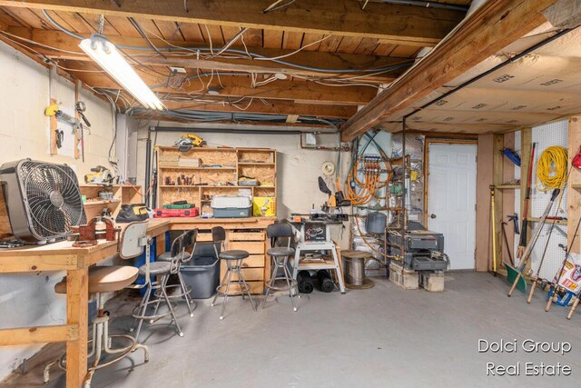 4600 S Teal Ln, Newaygo, MI 49337 - unfinished basement featuring a workshop area