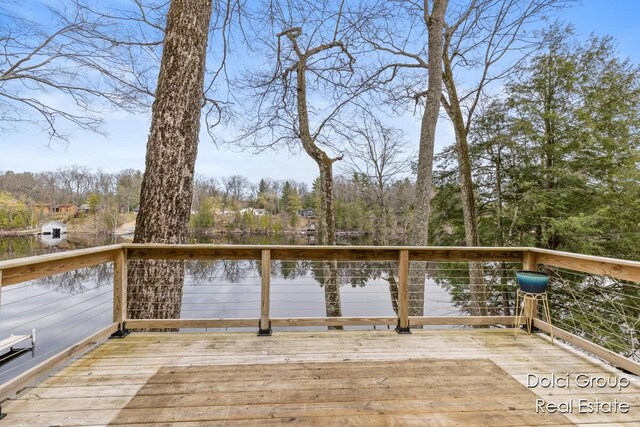 4600 S Teal Ln, Newaygo, MI 49337 - deck featuring a water view