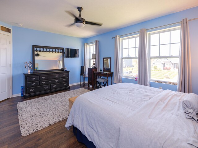 30777 Packard St, Paw Paw, MI 49079 - bedroom featuring wood finished floors, baseboards, and a ceiling fan