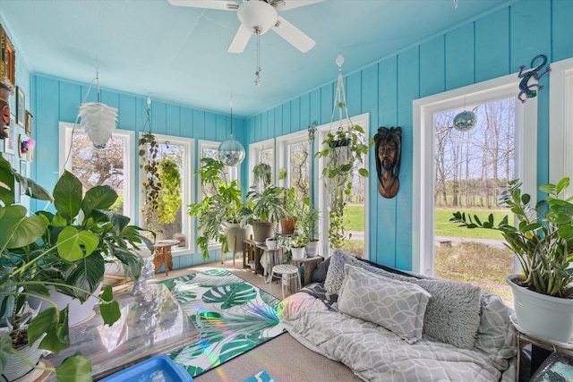 view of sunroom