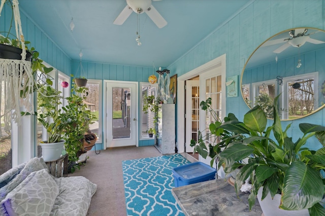 view of sunroom