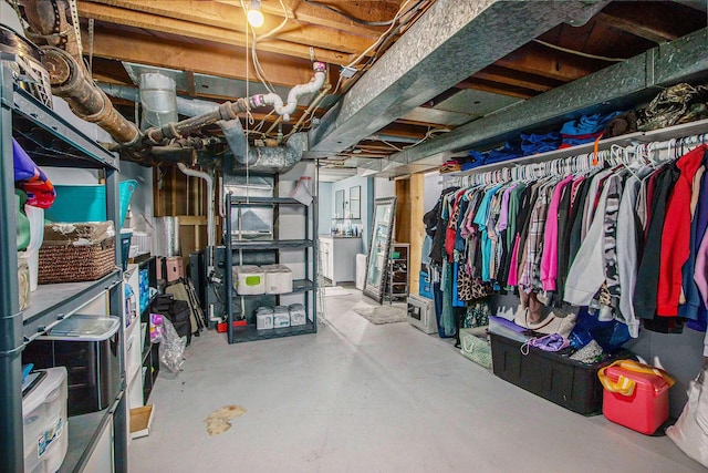 interior space featuring washer / dryer