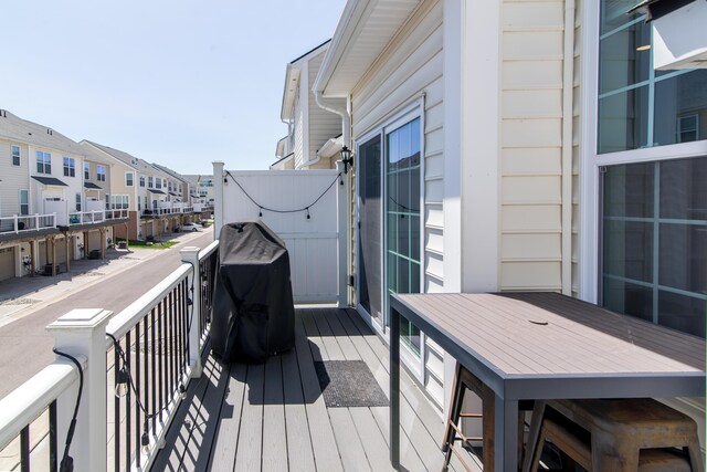 2841 Hardwick Rd, Ann Arbor, MI 48105 - wooden terrace with a residential view