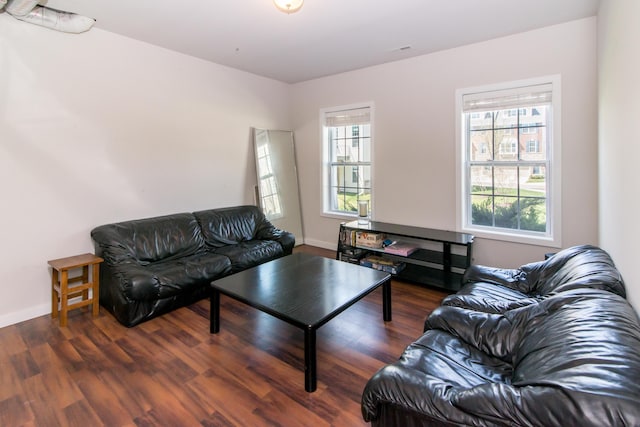 2841 Hardwick Rd, Ann Arbor, MI 48105 - living area with baseboards and wood finished floors