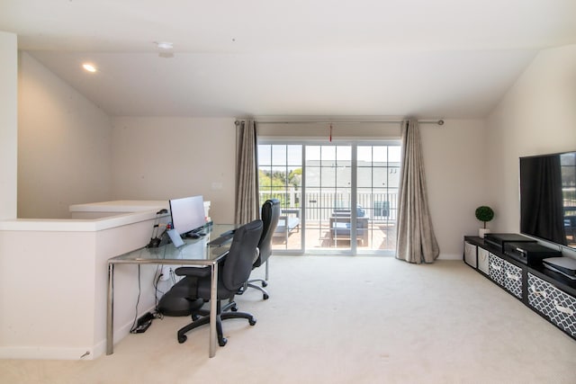 2841 Hardwick Rd, Ann Arbor, MI 48105 - office space featuring carpet floors, baseboards, and lofted ceiling