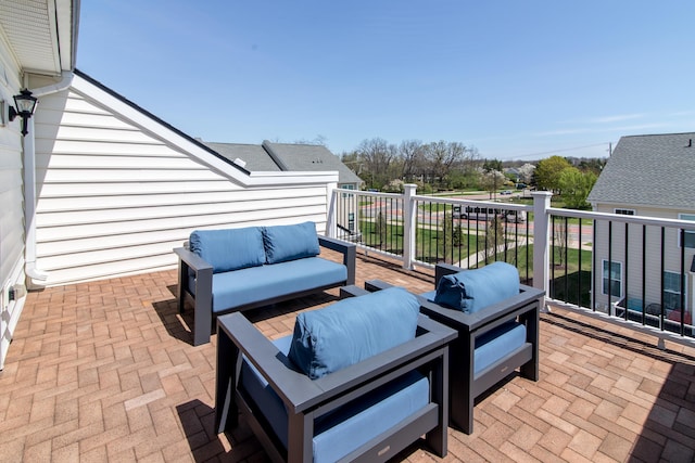2841 Hardwick Rd, Ann Arbor, MI 48105 - view of patio with an outdoor living space and a balcony