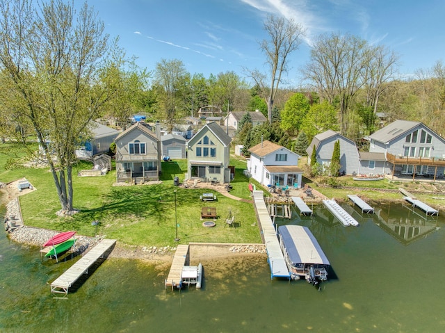 5576 Rays Dr, Onsted, MI 49265 - exterior space featuring a water view and a residential view