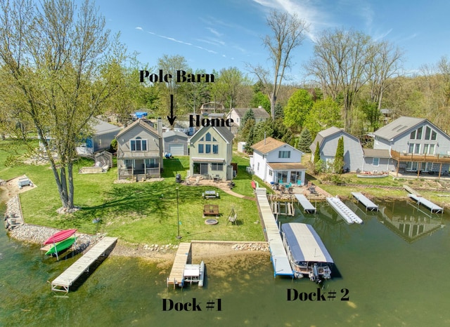 5576 Rays Dr, Onsted, MI 49265 - drone / aerial view featuring a water view
