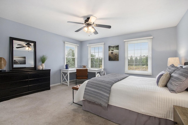 2191 W Linco Rd, Stevensville, MI 49127 - bedroom featuring carpet floors, ceiling fan, and baseboards