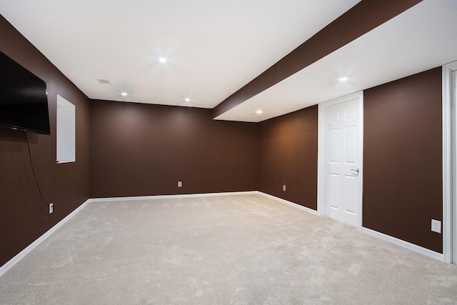 2191 W Linco Rd, Stevensville, MI 49127 - finished below grade area with carpet floors, baseboards, and recessed lighting