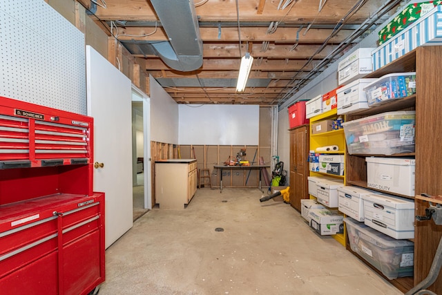 view of storage room
