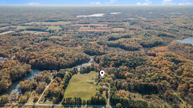 2347 W W Dowling Rd, Delton, MI 49046 - bird's eye view of a large body of water and a forest