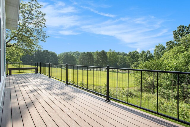 2347 W W Dowling Rd, Delton, MI 49046 - wooden terrace with a lawn