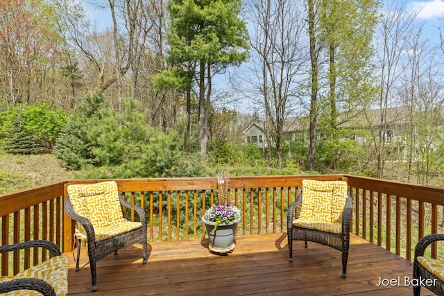 view of wooden deck