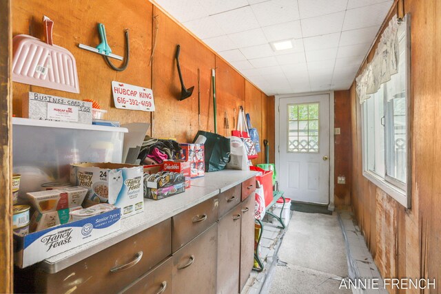 69 W 13th St, Holland, MI 49423 - interior space with wood walls
