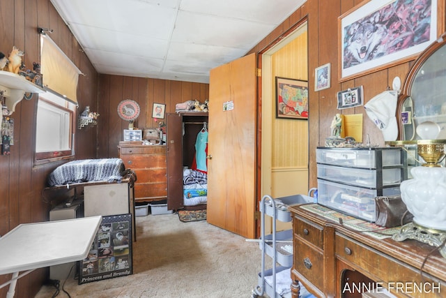 69 W 13th St, Holland, MI 49423 - office featuring carpet flooring and wooden walls