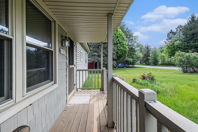14770 Panu Ave, Kaleva, MI 49645 - porch featuring a lawn