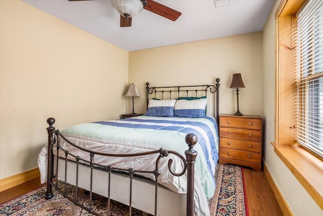 80220 Linden Hills St, Covert, MI 49043 - bedroom featuring wood finished floors, baseboards, and ceiling fan