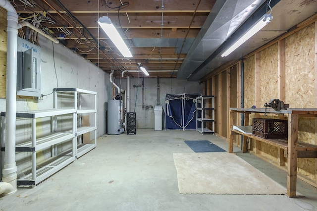 275 S Bluffwood Ter, Saint Joseph, MI 49085 - unfinished below grade area featuring gas water heater and electric panel