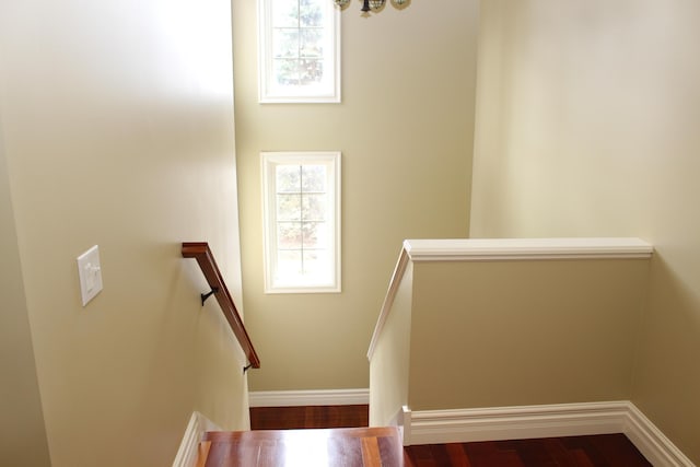 60 Timber Ridge Ct, Milan, MI 48160 - staircase featuring baseboards and wood finished floors