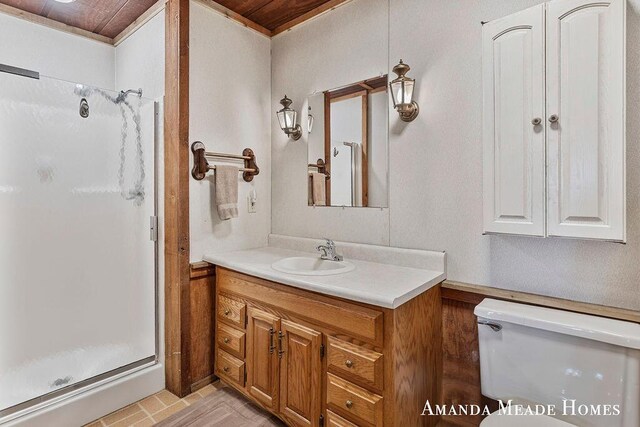 12345 92nd St SE, Alto, MI 49302 - full bath featuring vanity, toilet, and a shower stall