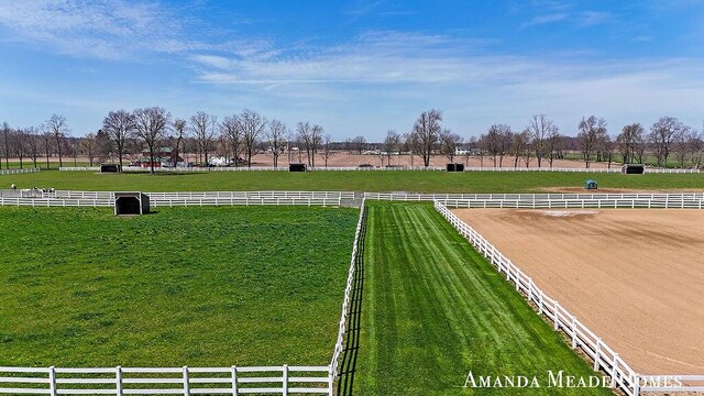 12345 92nd St SE, Alto, MI 49302 - view of yard with fence and a rural view