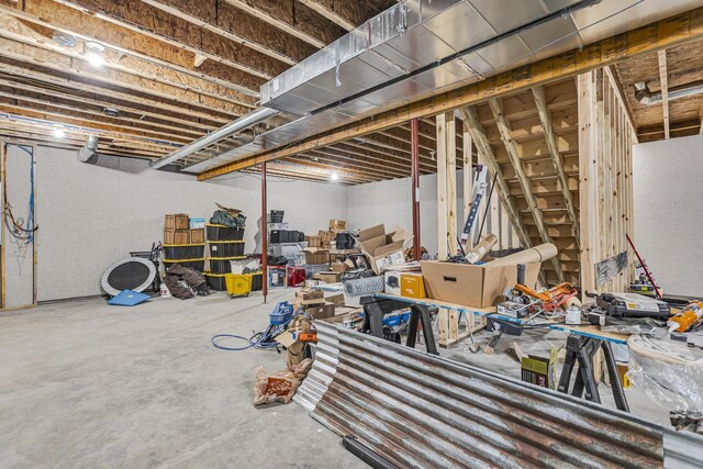7499 Mathews Rd, Spring Arbor, MI 49283 - view of unfinished basement