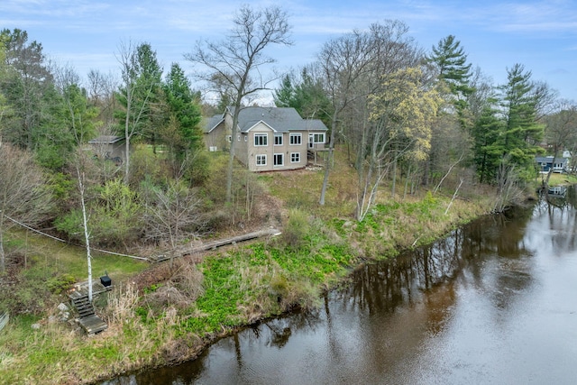 18559 Kreig Dr, Big Rapids, MI 49307 - drone / aerial view featuring a water view